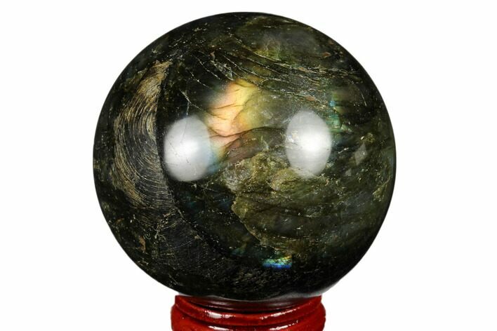 Flashy, Polished Labradorite Sphere - Great Color Play #180620